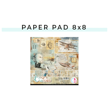 1 Set-Paper pad-24 archi doppia faccia CIAO BELLA 15cm-Jules Verne-cbq020 