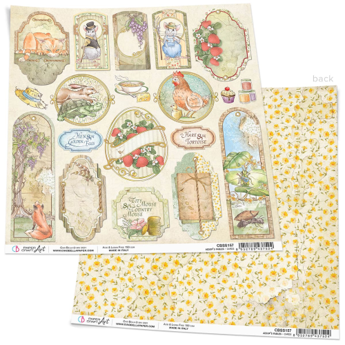Aesop's Fables Cards Paper Sheet 12"x12"