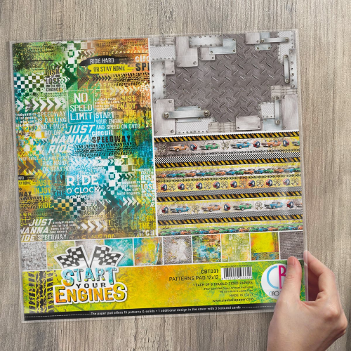 Start your Engines Patterns Pad 12"x12" 8/Pkg