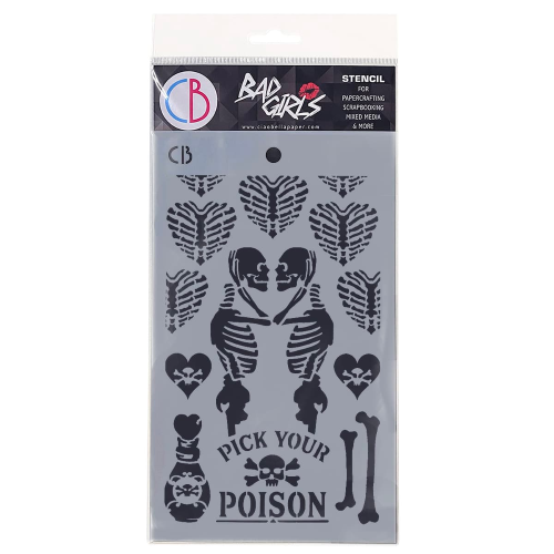 Texture Stencil 5"x8" Poison Love