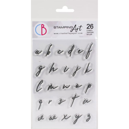 Clear Stamp Set 4"x6" Muse Lowercase Alphabet