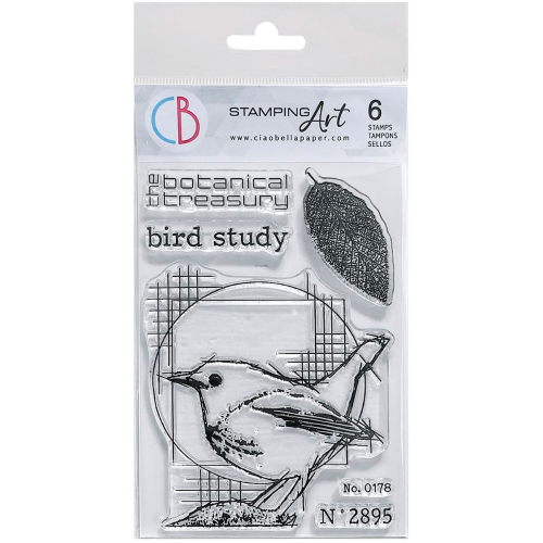 Clear Stamp Set 4"x6" Bird Study