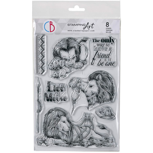 Clear Stamp Set 6"x8" The Lion and the Mouse