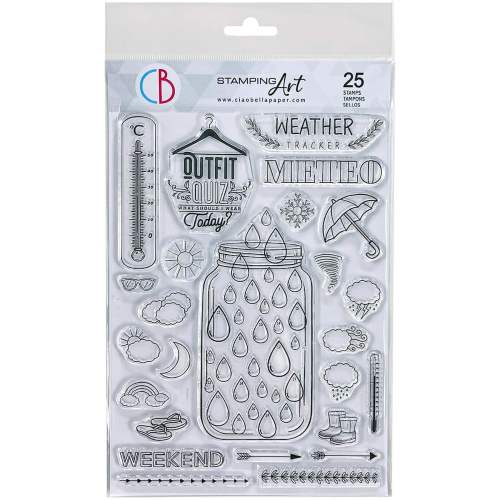 Clear Stamp Set 6"x8" BuJo Weather