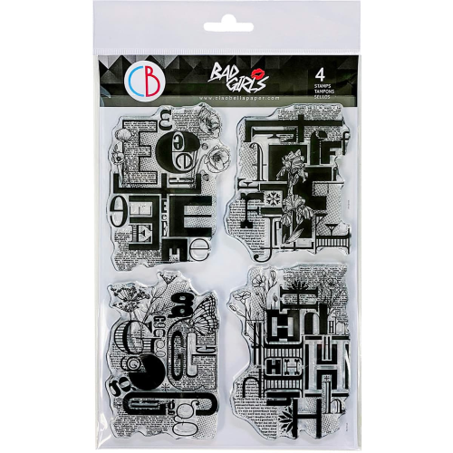 Clear Stamp Set 6"x8" Design Letters EFGH