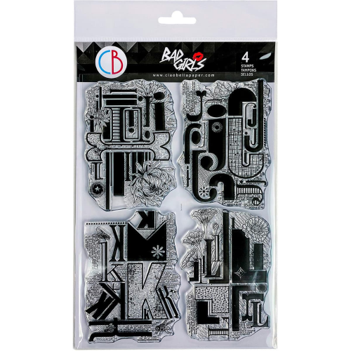 Clear Stamp Set 6"x8" Design Letters IJKL