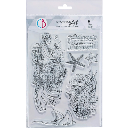 Clear Stamp Set 6"x8" Mermaid's Secret