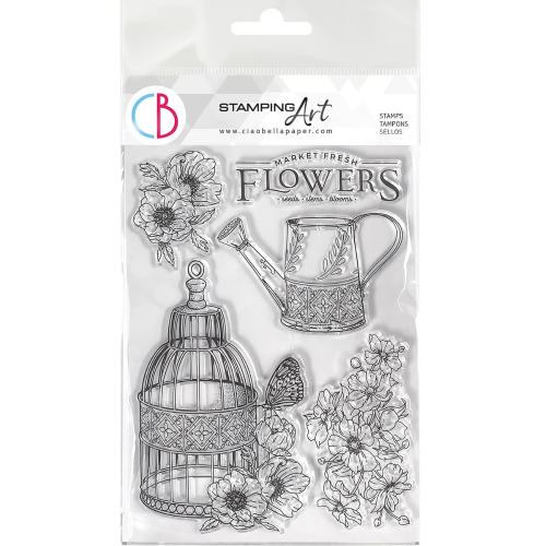 Clear Stamp Set 6"x8" Fresh Flowers