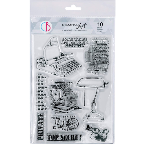 Clear Stamp Set 6"x8" Top Secret