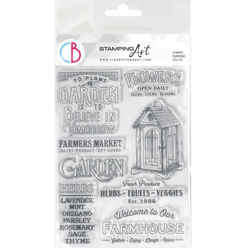 Clear Stamp Set 6"x8" Farmhouse Garden