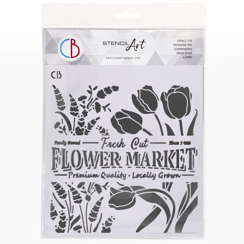 Texture Stencil 8"x8" Flower Market