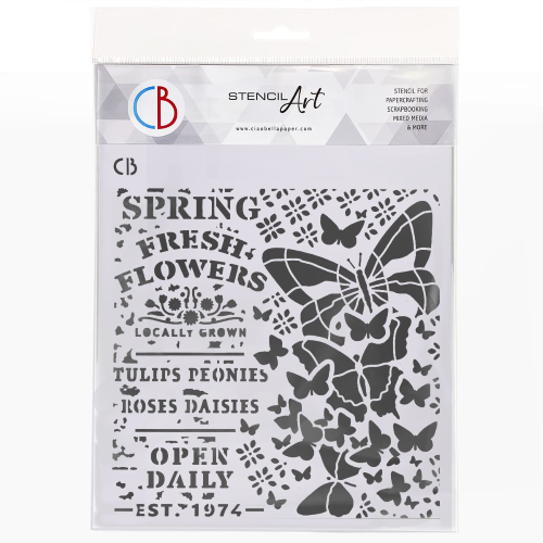 Texture Stencil 8"x8" Spring Fresh Flowers