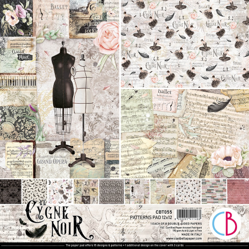 Cygne Noir Patterns Pad 12x12 8/Pkg