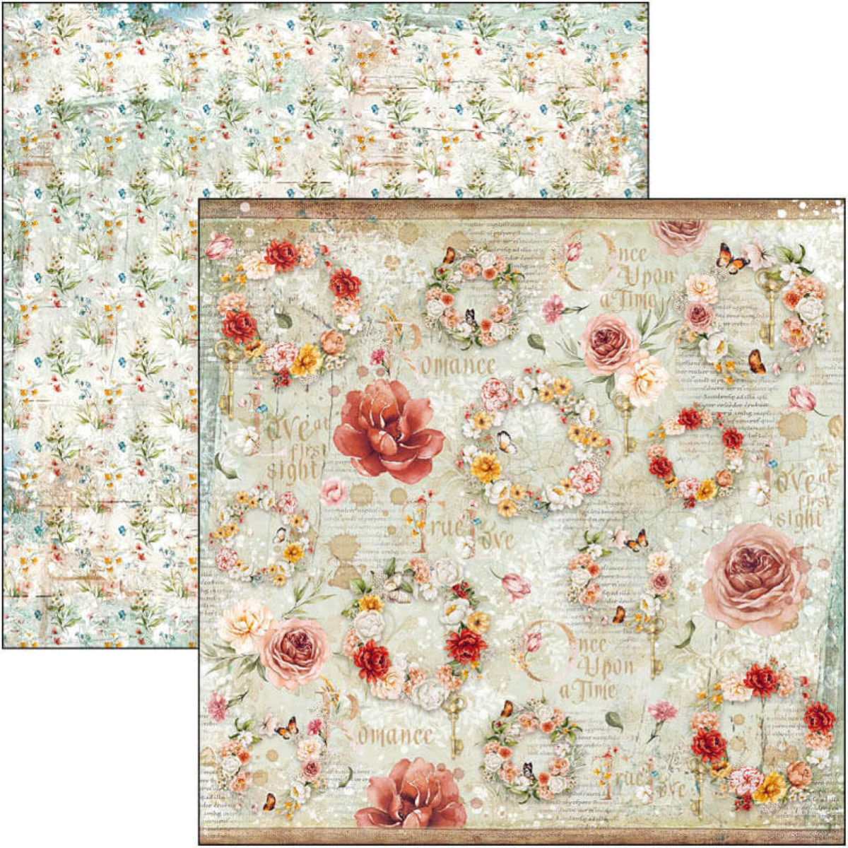 Paper Pack (24sh 6x6) Rococo Baroque Floral Patterns FLONZ Vintage Paper  for Scrapbooking and Craft