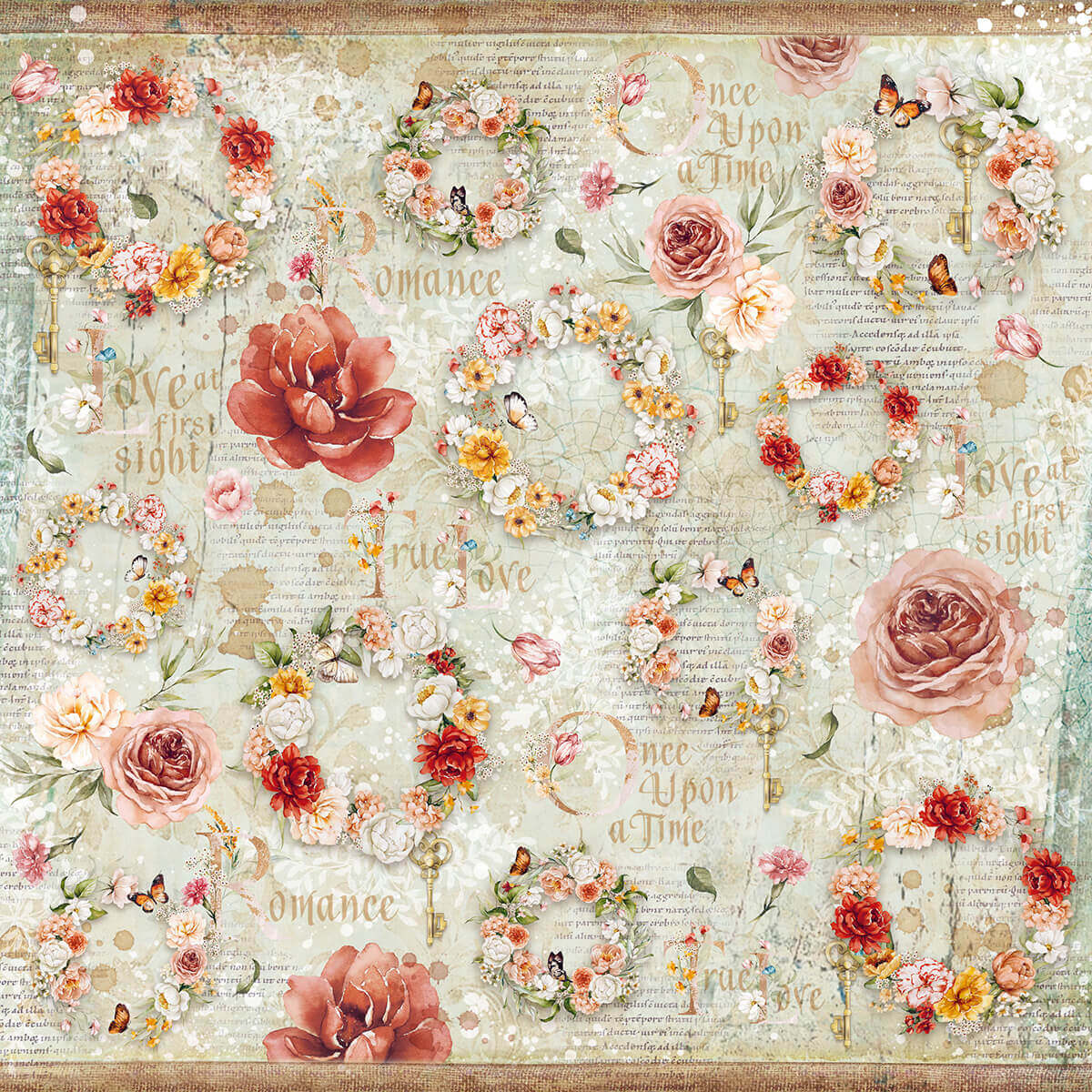 Texture Graine Créative Rose vintage