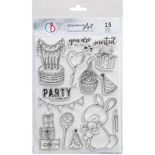 Clear Stamp Set 6"x8" It’s party time