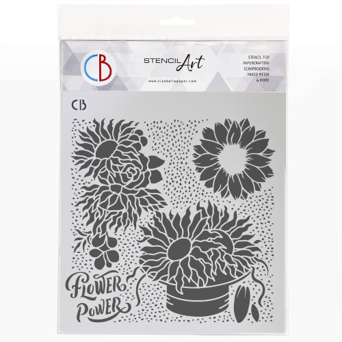 Texture Stencil 8"x8" Sunflower scent