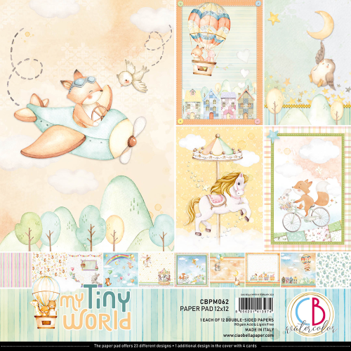 My tiny world  Paper Pad 12"x12" 12/Pkg