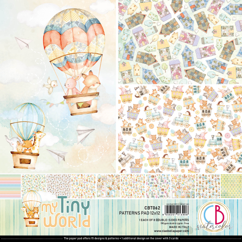 My tiny world  Patterns Pad 12"x12" 8/Pkg