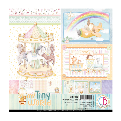 My Tiny World  Paper Pad 8"x8" 12/Pkg