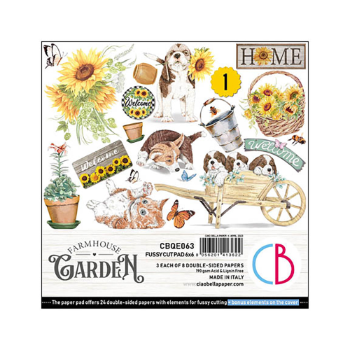 Farmhouse Garden Fussy Cut Pad 6"x6" 24/Pkg