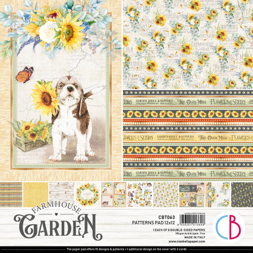 Farmhouse Garden Patterns Pad 12"x12" 8/Pkg