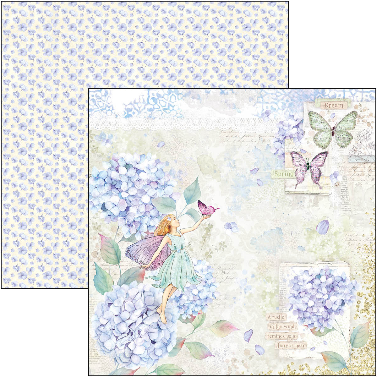 Stamperia Blue Land Collection 12x12 Scrapbooking Paper Pad Double Sided Paper  12 X 12 Inch Acid Free Paper 