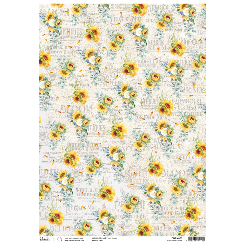 Rice Paper A3 Sunflowers garden