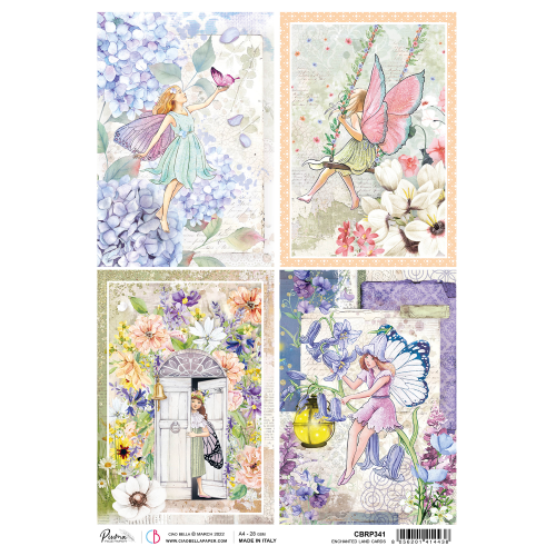 Rice Paper A4 Enchanted land cards