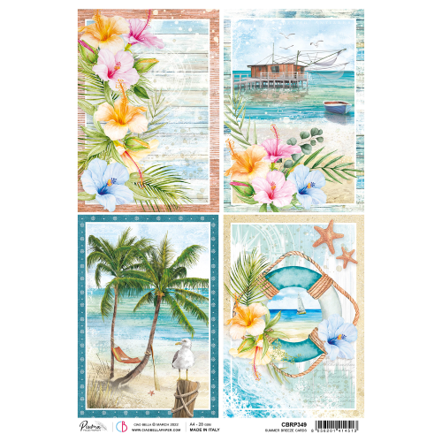 Rice Paper A4 Summer breeze cards