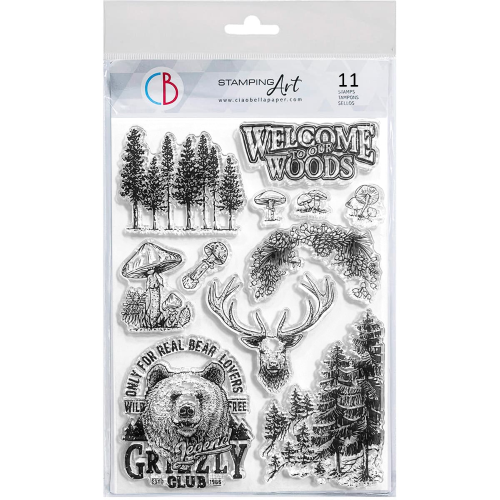 Clear Stamp Set 6"x8" Welcome to our woods