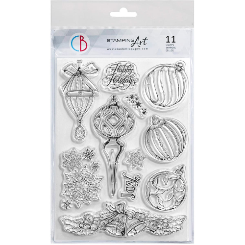 Clear Stamp Set 6"x8" Precious Christmas decorations