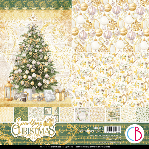 Sparkling Christmas  Patterns Pad 12"x12" 8/Pkg
