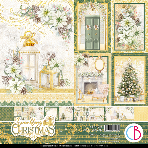 Sparkling Christmas  Paper Pad 12"x12" 12/Pkg