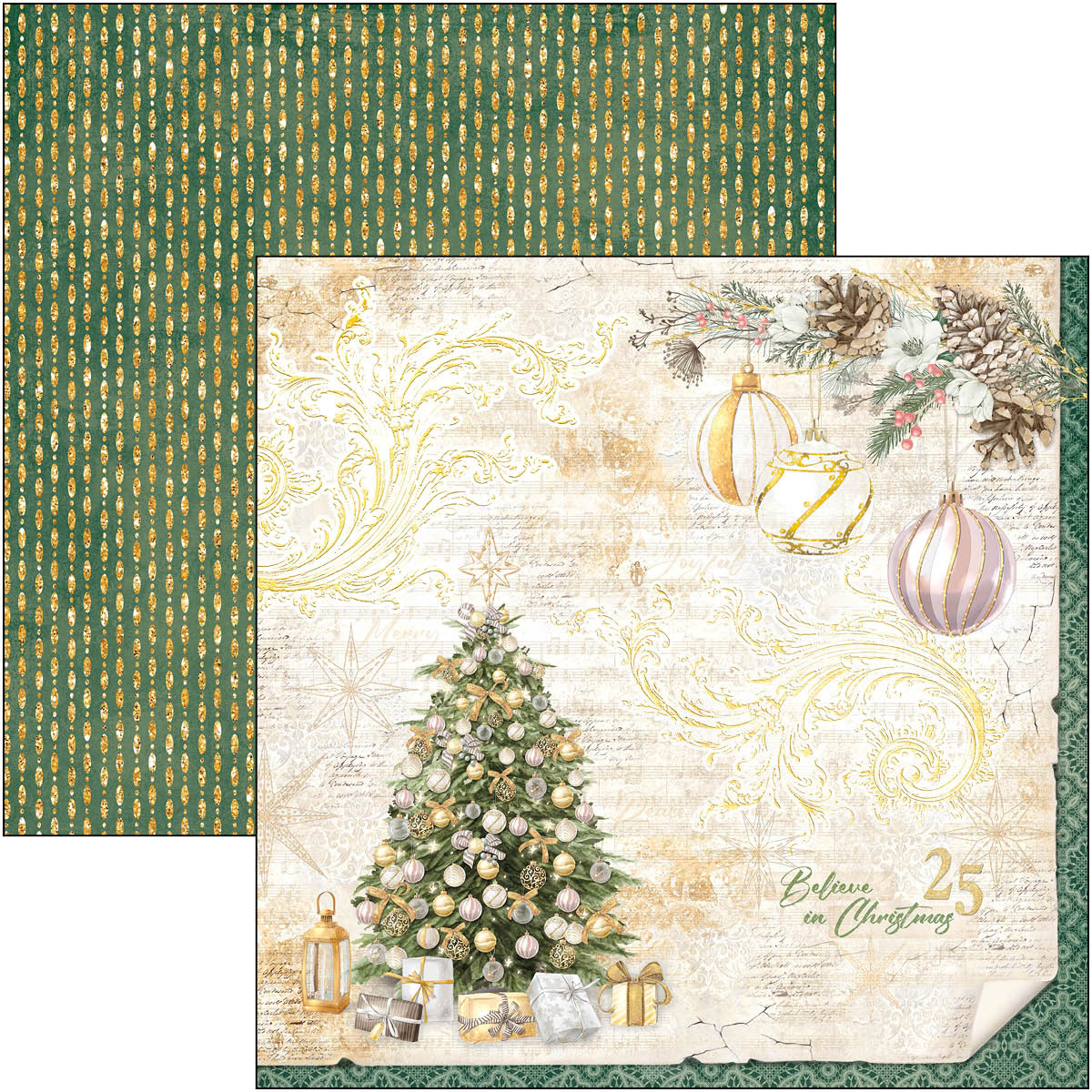 Ciao Bella Christmas Vibes 12x12 Cardstock, 12x12 Paper Pad