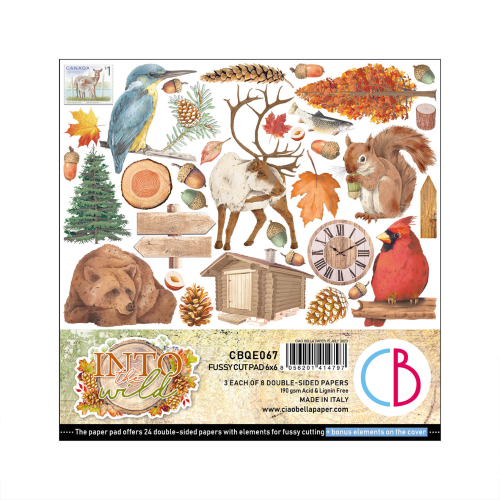 Into the Wild  Fussy Cut Pad 6"x6" 24/Pkg