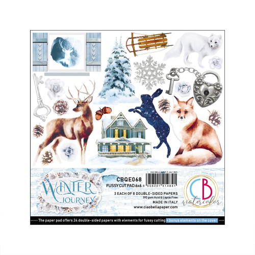 Winter Journey  Fussy Cut Pad 6"x6" 24/Pkg