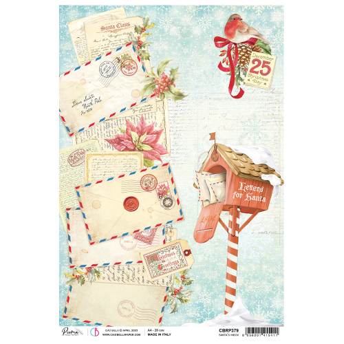 Rice Paper A4 Santa's inbox