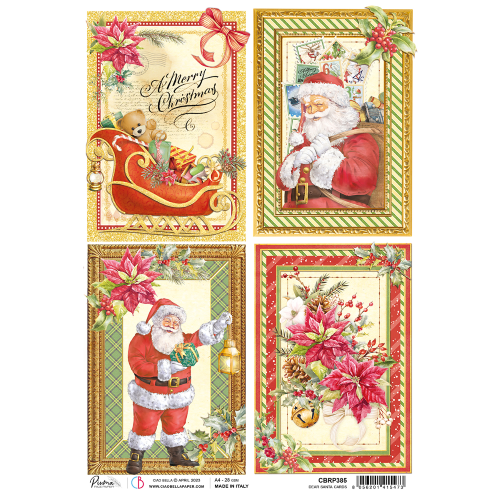 Rice Paper A4 Dear Santa cards