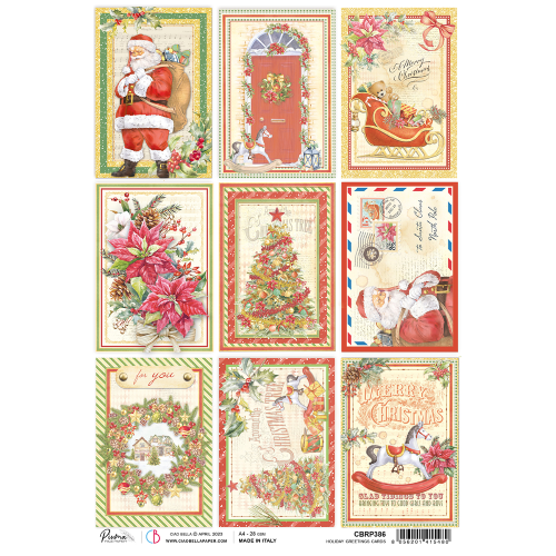Rice Paper A4 Holiday greetings cards