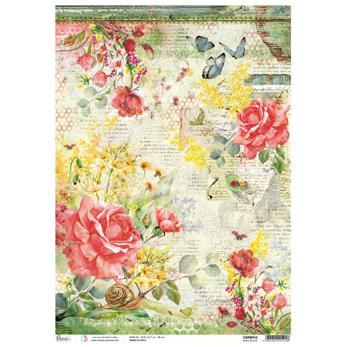 Rice Paper Maxi A3 Roses & Bugs