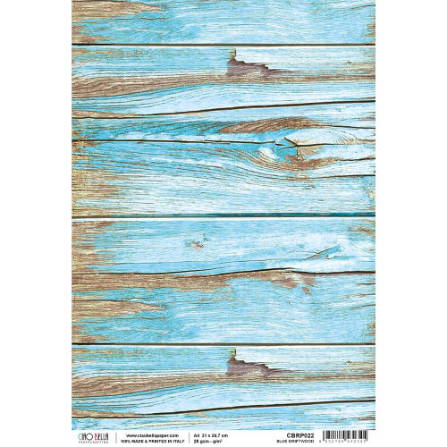 Rice Paper A4 Blue Driftwood
