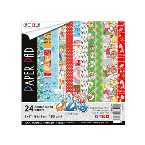 Zoe & Ziggy Paper Pad 6"x6" 24/Pkg