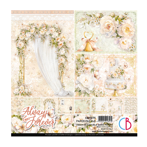 Always & Forever  Paper Pad 8"x8" 12/Pkg