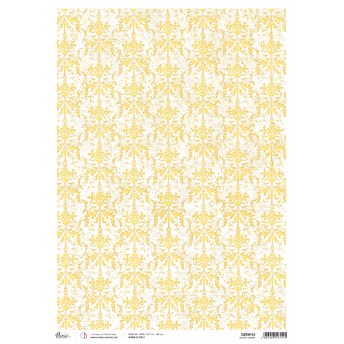 Rice Paper A3 Golden damask