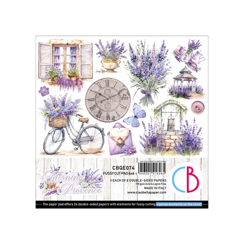 Morning in Provence  Fussy Cut Pad 6"x6" 24/Pkg