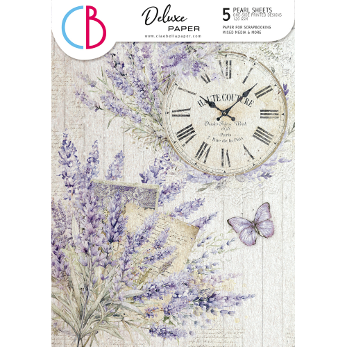 Deluxe Morning in Provence Pearl Paper A4 5/Pkg