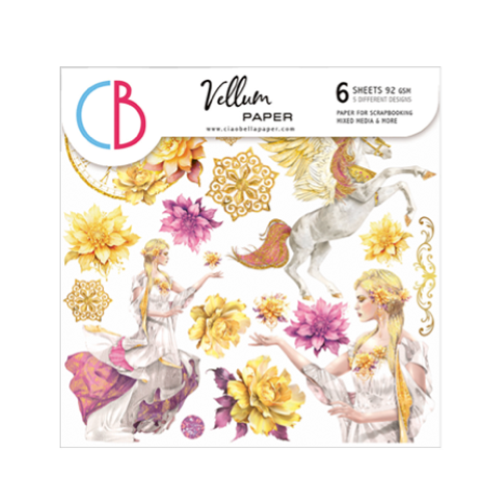 Vellum Ethereal  Fussy Cut 6"x6" 6/Pkg