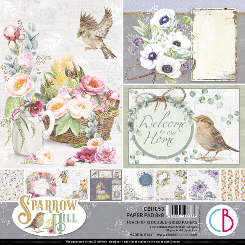 Sparrow Hill Paper Pad 8"x8" 12/Pkg