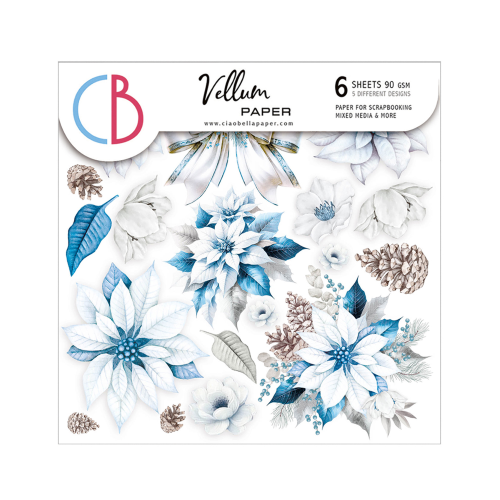 Vellum Elegance of Blue
Fussy Cut 6"x6" 6/Pkg